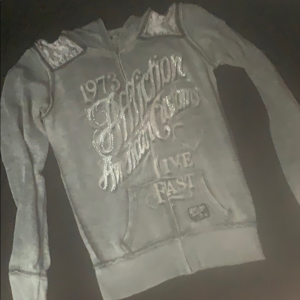 Affliction zip up hoodie